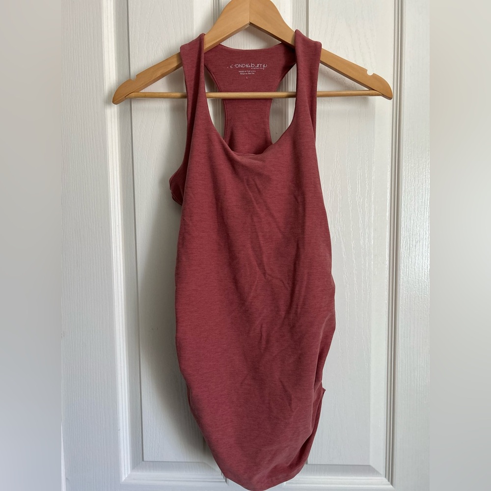 LIKE NEW Beyond the Bump Spacedye Bases Covered Maternity Tank - L, Dusty Rose